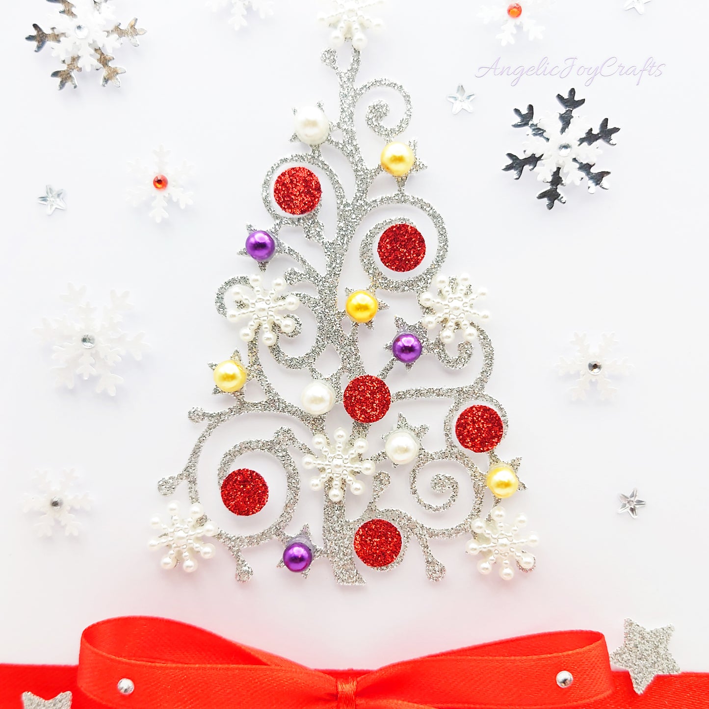 Handmade Personalised 3D Christmas Card with Ornate Christmas Tree + Complimentary Gift Box | Christmas | Noel | New Year