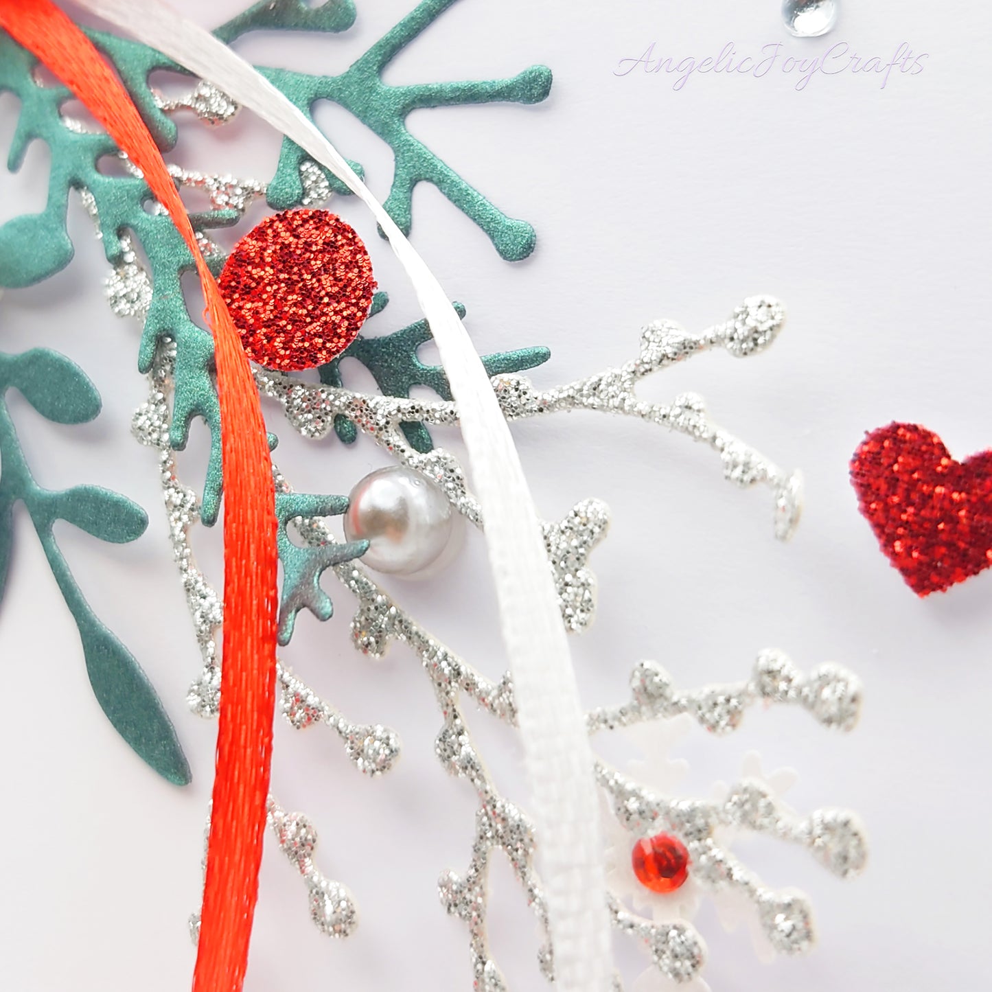 Handmade Personalised 3D Christmas Card with Branch & Bow + Complimentary Gift Box | Christmas | Noel | New Year