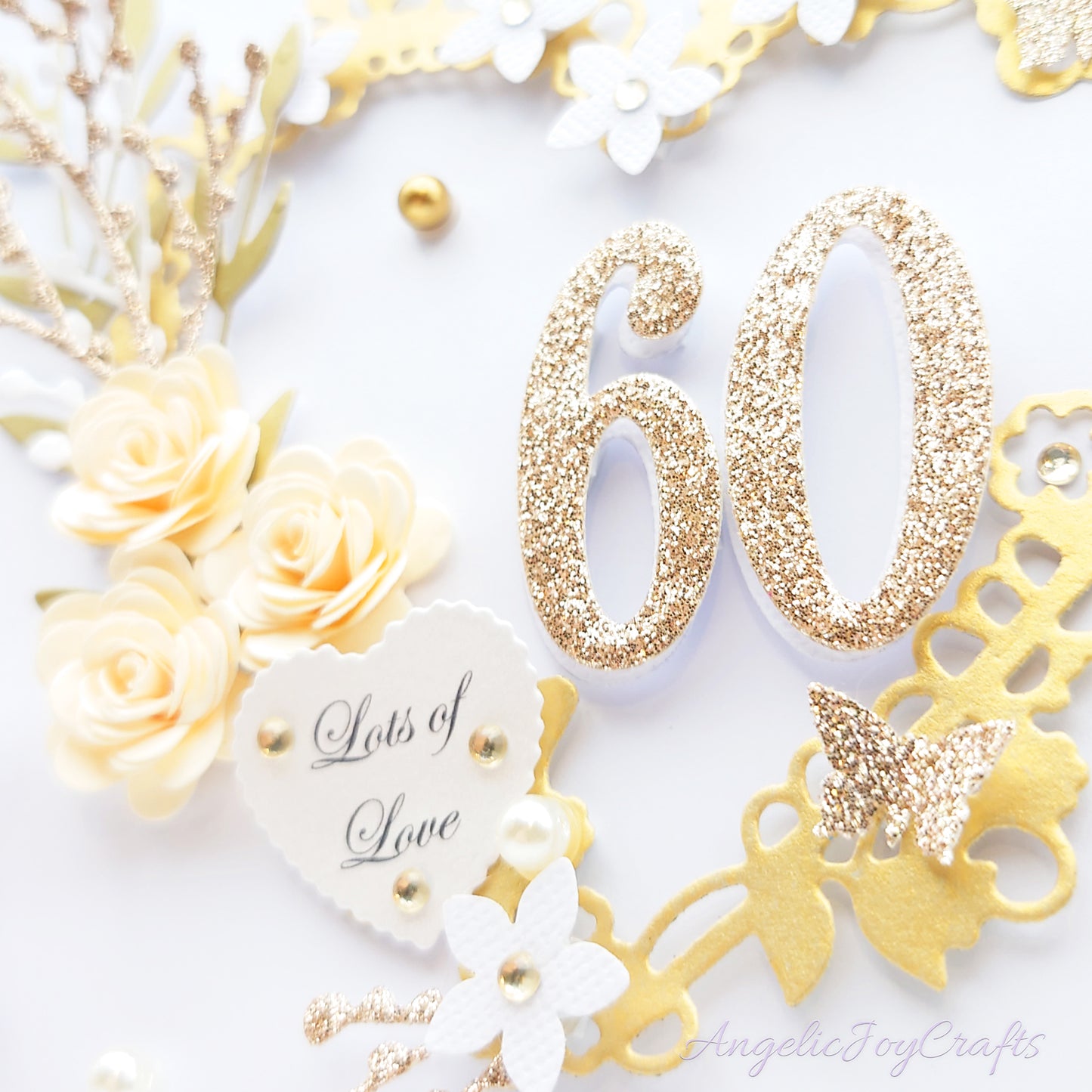 Handmade Personalised 3D Wedding Card Card with Floral Heart & Butterflies + Complimentary Gift Box | Anniversary | Wedding | Engagement