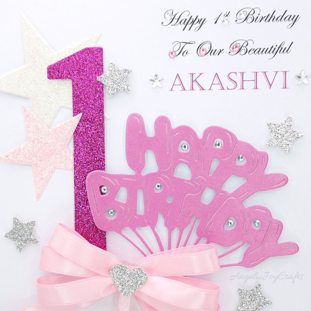Handmade Personalised 3D Child Birthday Card with a Plush Teddy + Complimentary Gift Box | Baby Shower | Child Birthday | Baby Born | Birthday
