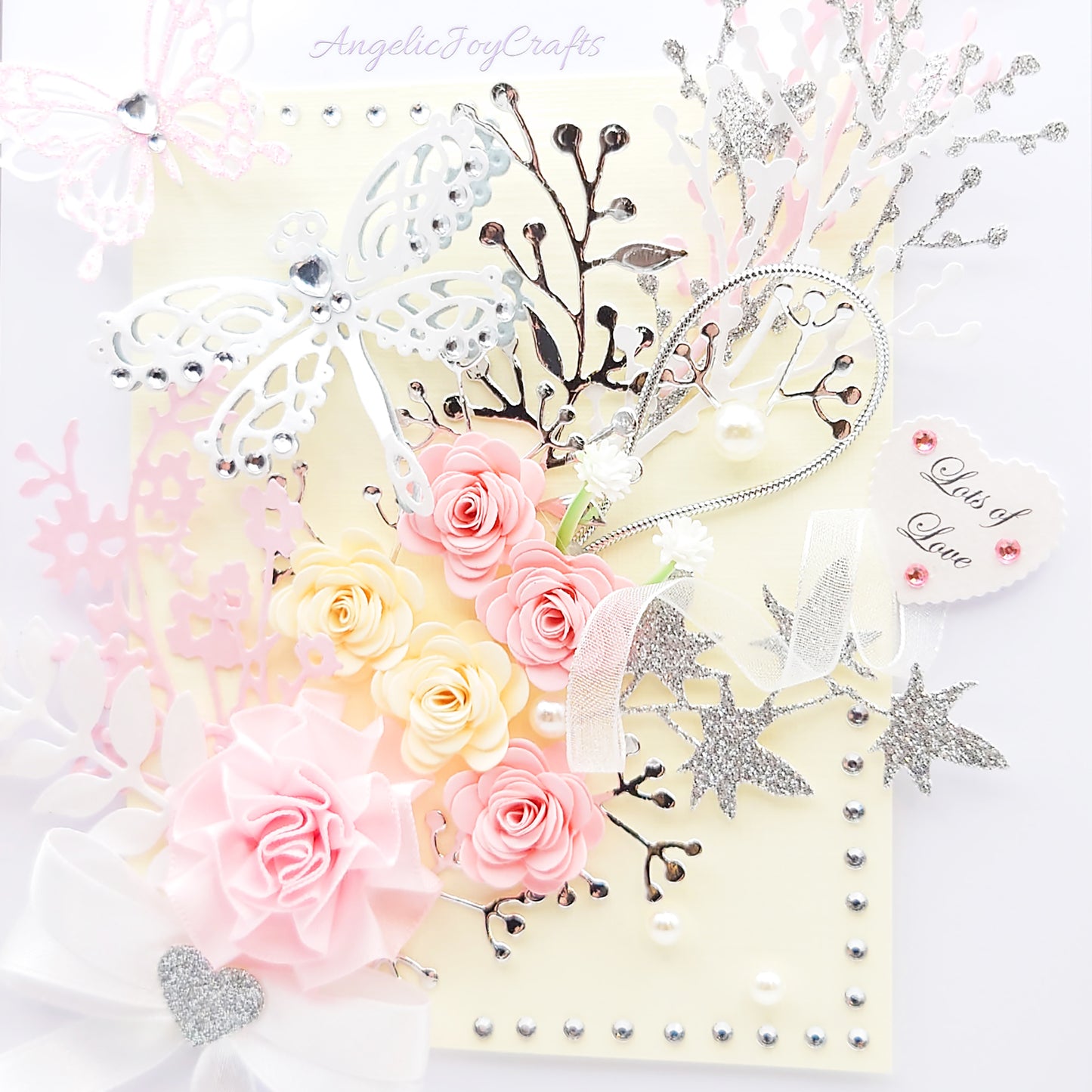Handmade Personalised 3D Birthday Card with Bow & Flowers + Complimentary Gift Box | Birthday | Mother's Day