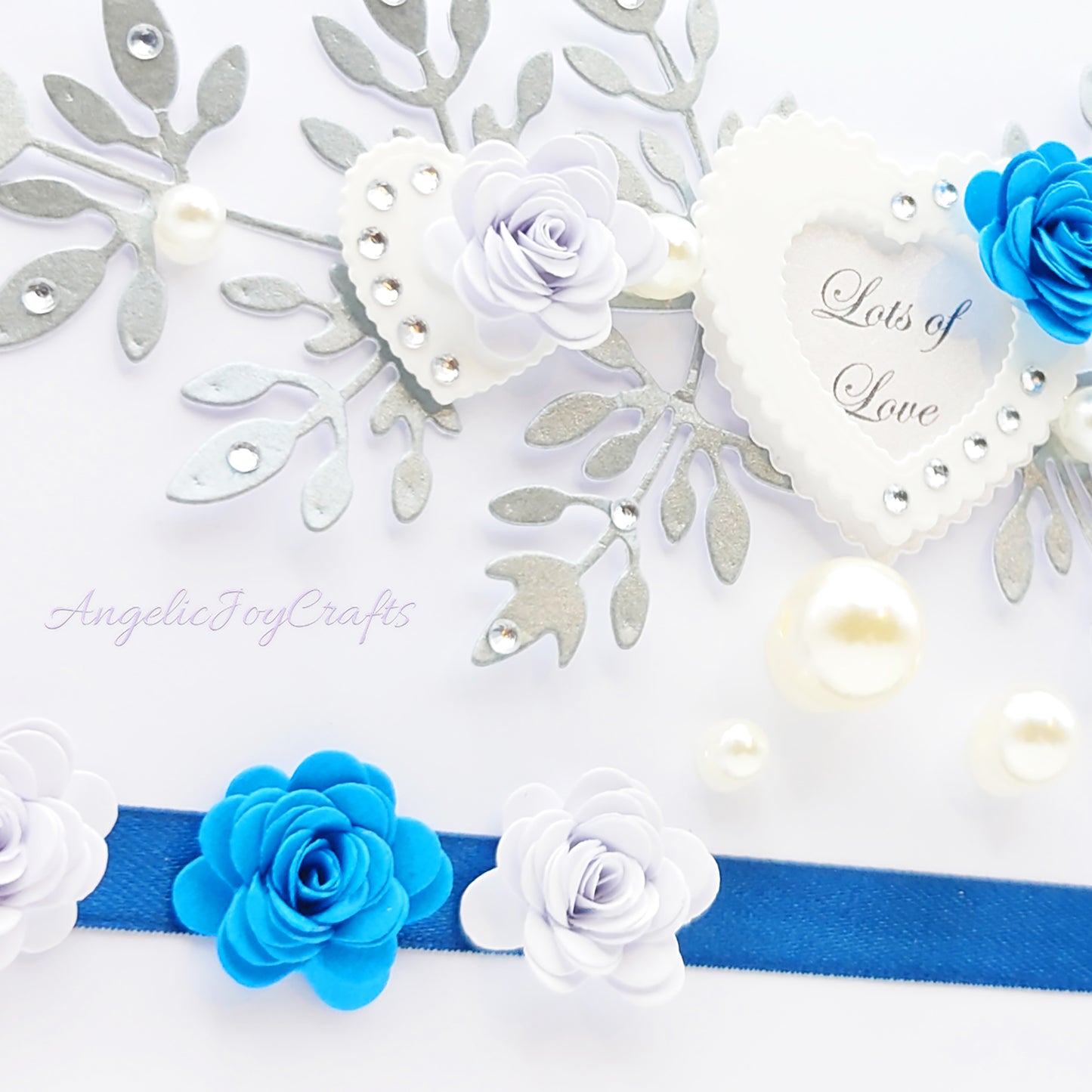 Handmade Personalised 3D Anniversary Card with Hearts & Flowers + Complimentary Gift Box | Anniversary | Wedding | Engagement | Birthday | Mother's Day | Valentine's Day