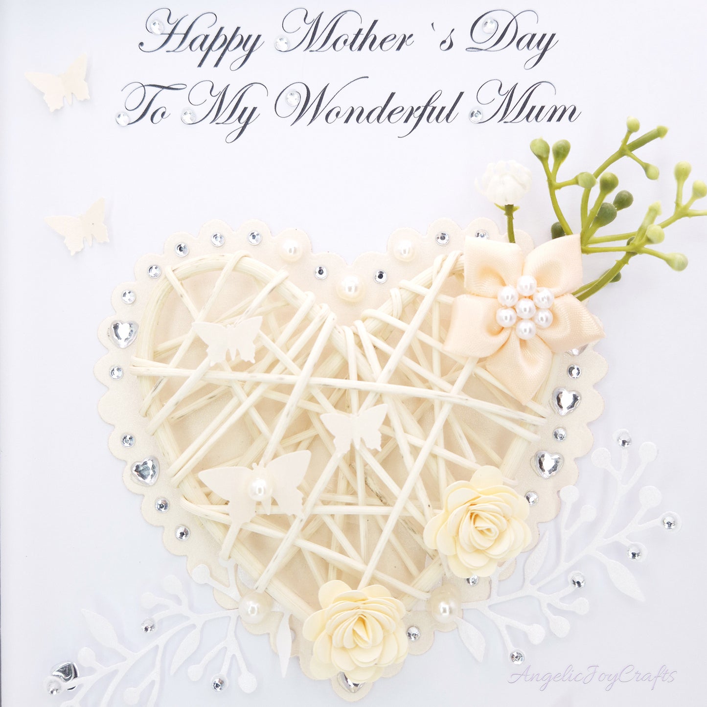Handmade Personalised 3D Birthday Card with Rustic Heart + Complimentary Gift Box | Birthday | Mother's Day