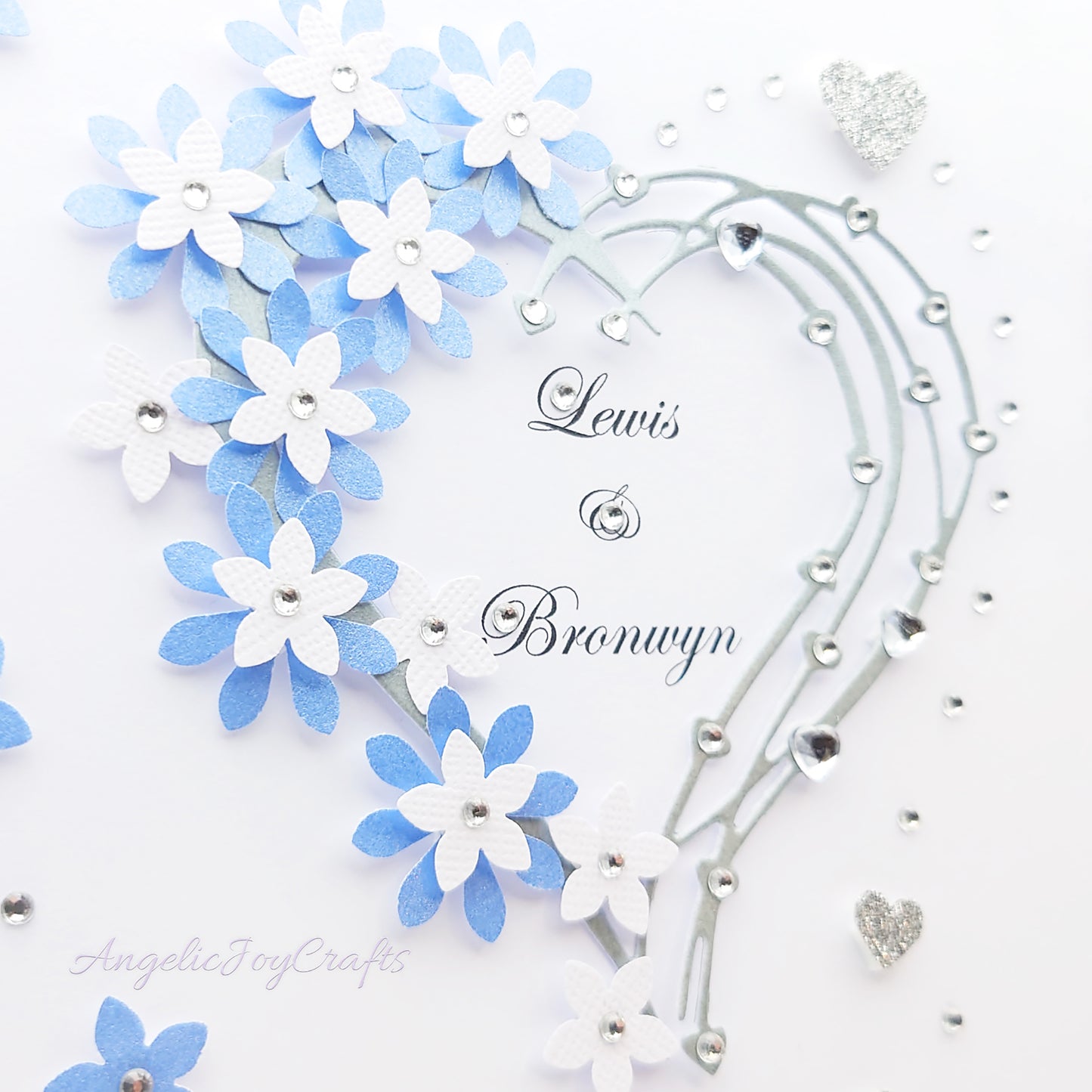 Handmade Personalised 3D Engagement Card with Floral Heart + Complimentary Gift Box | Anniversary | Wedding | Engagement