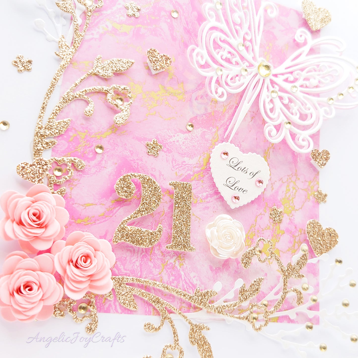 Handmade Personalised 3D Birthday Card with Ornate Butterfly & Flowers + Complimentary Gift Box | Birthday | Mother's Day