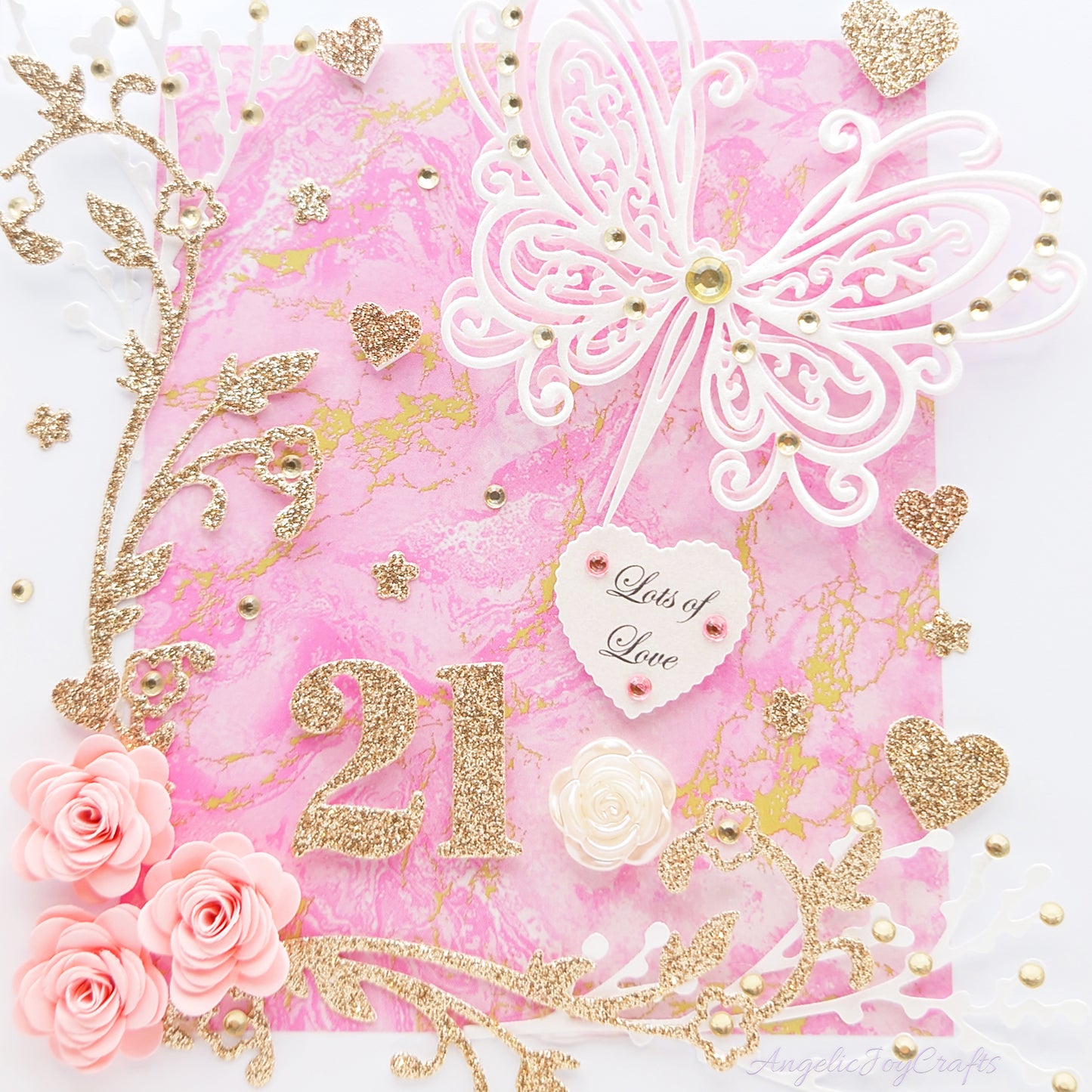 Handmade Personalised 3D Birthday Card with Ornate Butterfly & Flowers + Complimentary Gift Box | Birthday | Mother's Day