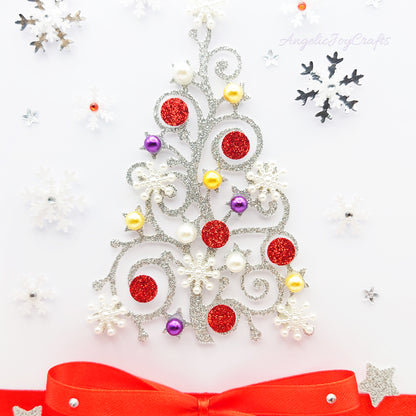 Handmade Personalised 3D Christmas Card with Ornate Christmas Tree + Complimentary Gift Box | Christmas | Noel | New Year