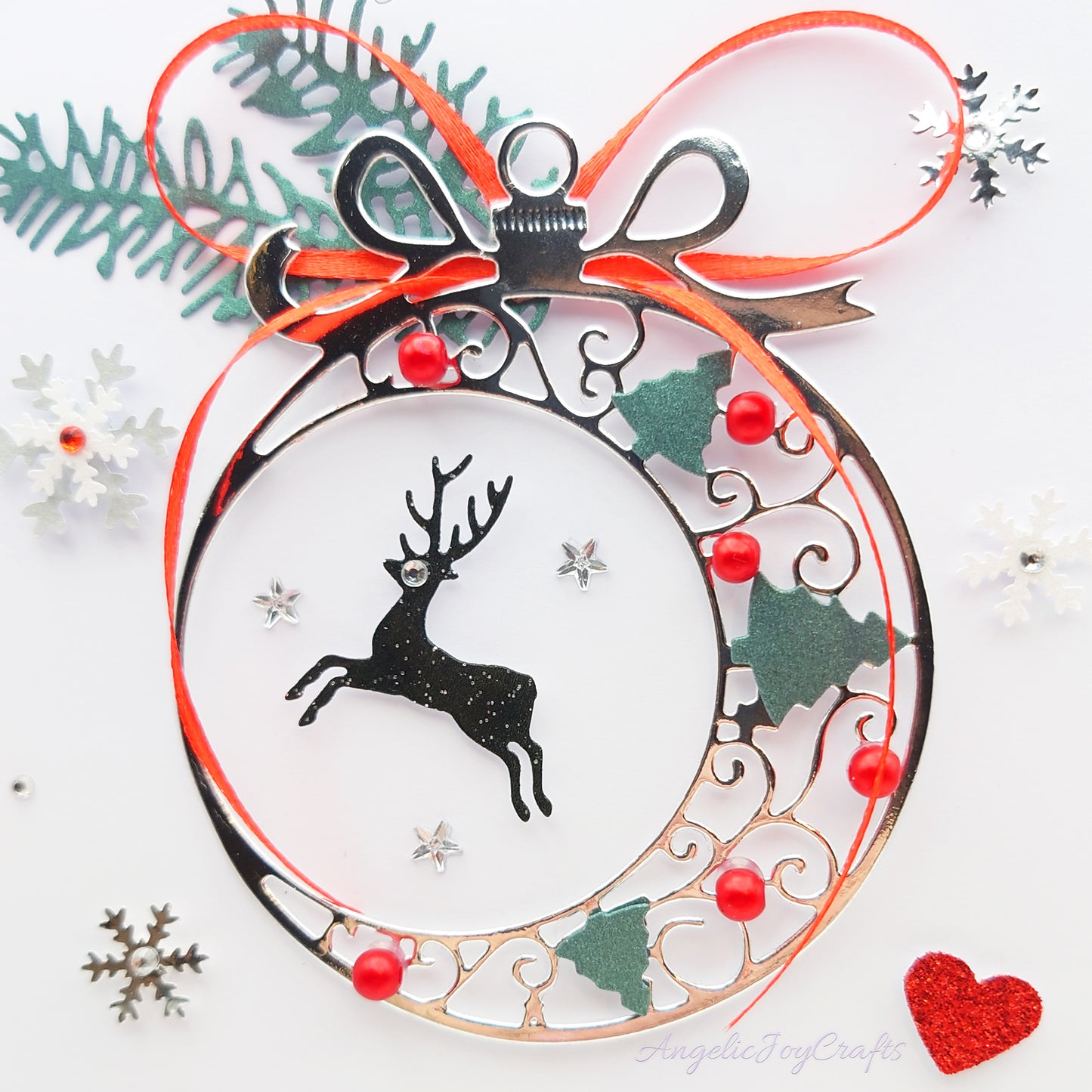 Handmade Personalised 3D Christmas Card with Ornate Ball + Complimentary Gift Box | Christmas | Noel | New Year