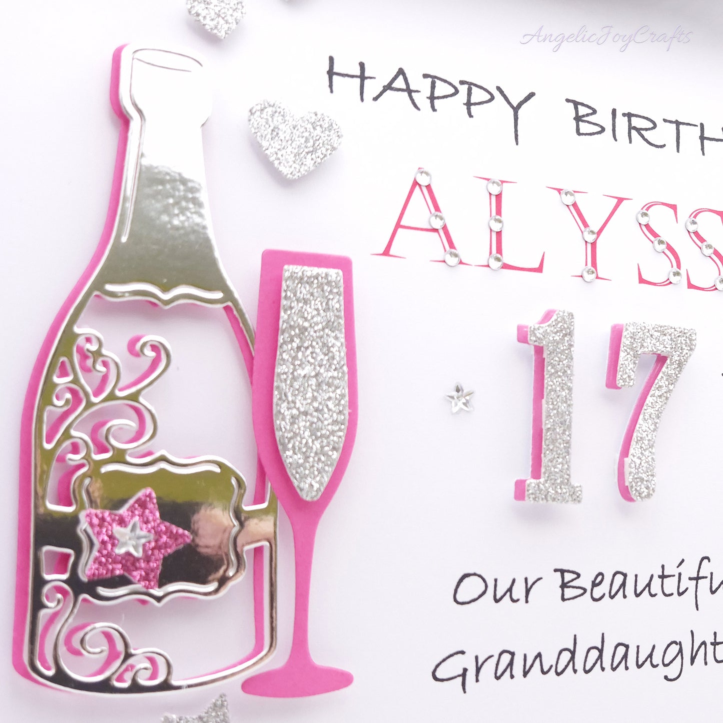 Handmade Personalised 3D Birthday Card with Champagne & Baloon + Complimentary Gift Box | Birthday | Birthday for Him