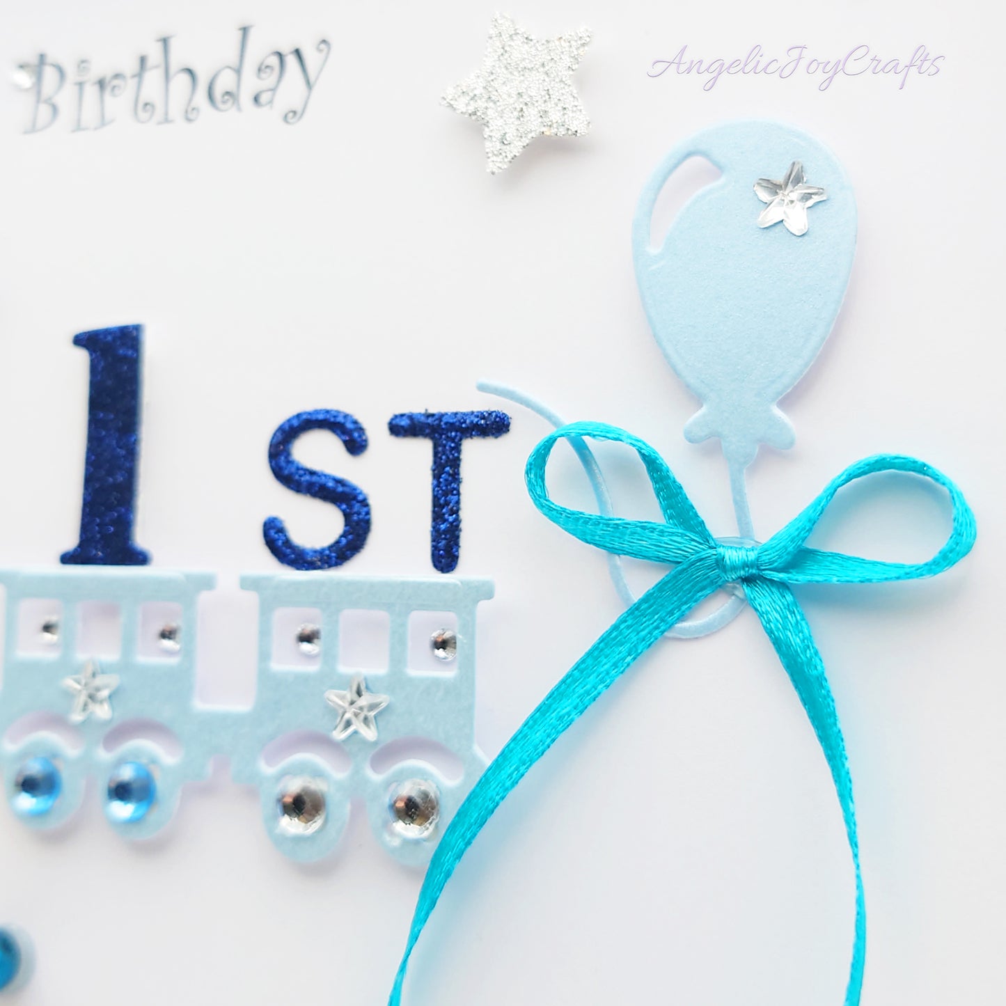 Handmade Personalised 3D Child Birthday Card with a Train & Baloon + Complimentary Gift Box | Baby Shower | Child Birthday | Baby Born | Birthday