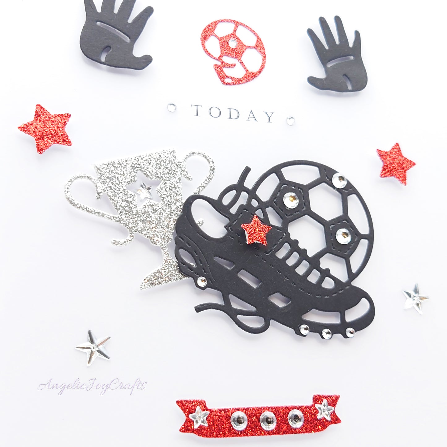 Handmade Personalised 3D Birthday Card with Football Boot & Cup + Complimentary Gift Box | Birthday | Birthday for Him