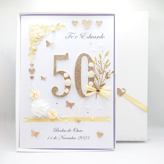 Large A4 Handmade Personalised 3D Birthday Card with Flowers & Bow + Complimentary Gift Box | Birthday | Mother's Day