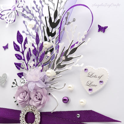 Handmade Personalised 3D Birthday Card with Floral Bouquet & Brooch + Complimentary Gift Box | Birthday | Mother's Day