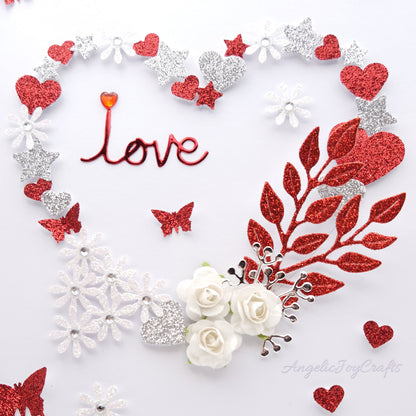 Handmade Personalised 3D Valentine's Day Card with Floral Heart + Complimentary Gift Box | Valentine's Day | Birthday | Mother's Day