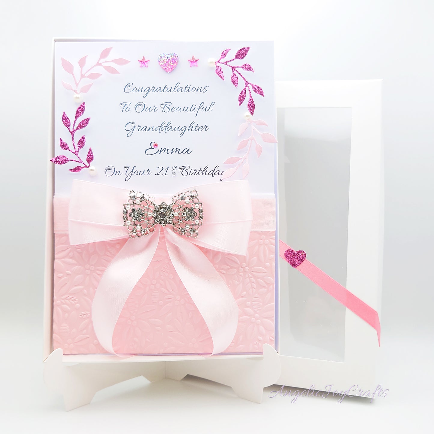 Handmade Personalised 3D Birthday Card with a Detachable Brooch + Complimentary Gift Box | Birthday | Mother's Day