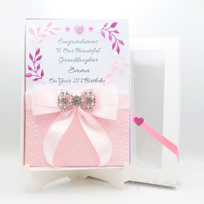 Handmade Personalised 3D Birthday Card with a Detachable Brooch + Complimentary Gift Box | Birthday | Mother's Day
