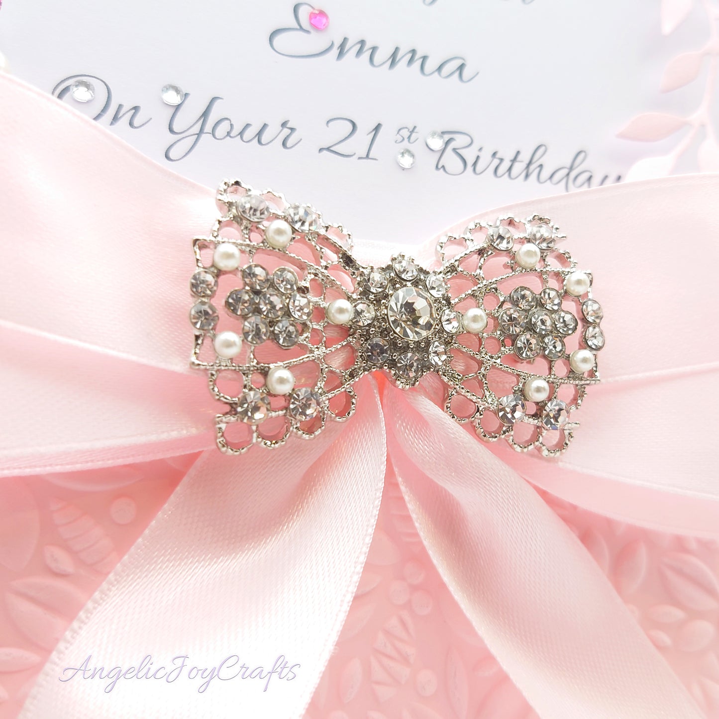 Handmade Personalised 3D Birthday Card with a Detachable Brooch + Complimentary Gift Box | Birthday | Mother's Day