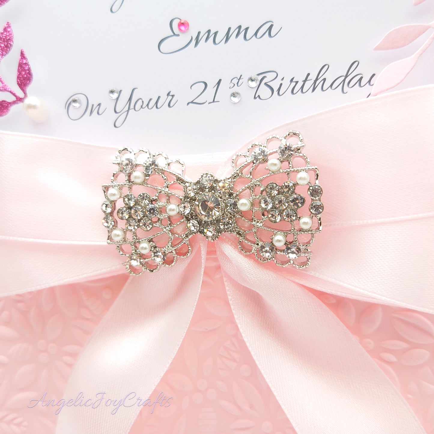 Handmade Personalised 3D Birthday Card with a Detachable Brooch + Complimentary Gift Box | Birthday | Mother's Day