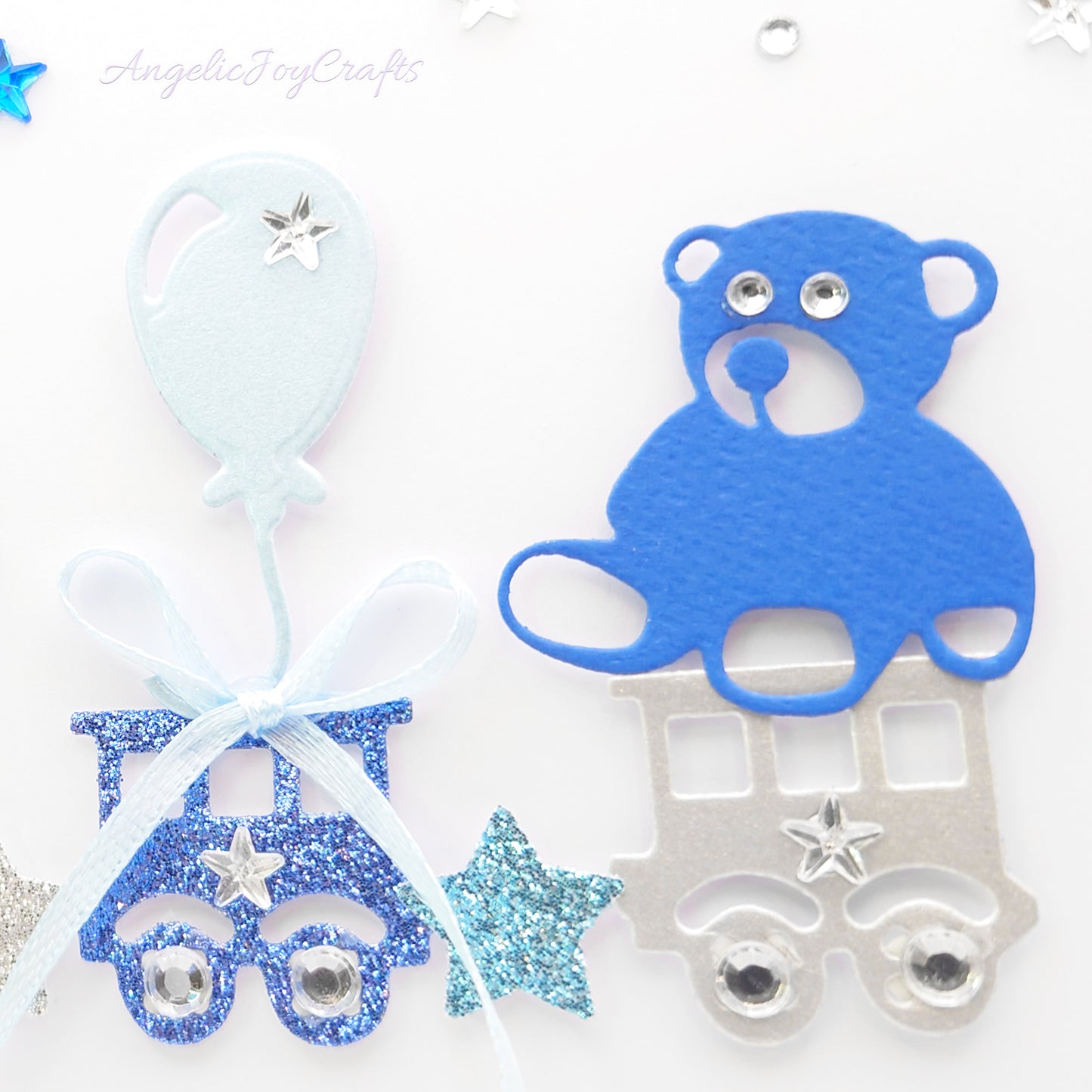 Handmade Personalised 3D Child Birthday Card with a Train, Animals & Baloon + Complimentary Gift Box | Baby Shower | Child Birthday | Baby Born | Birthday