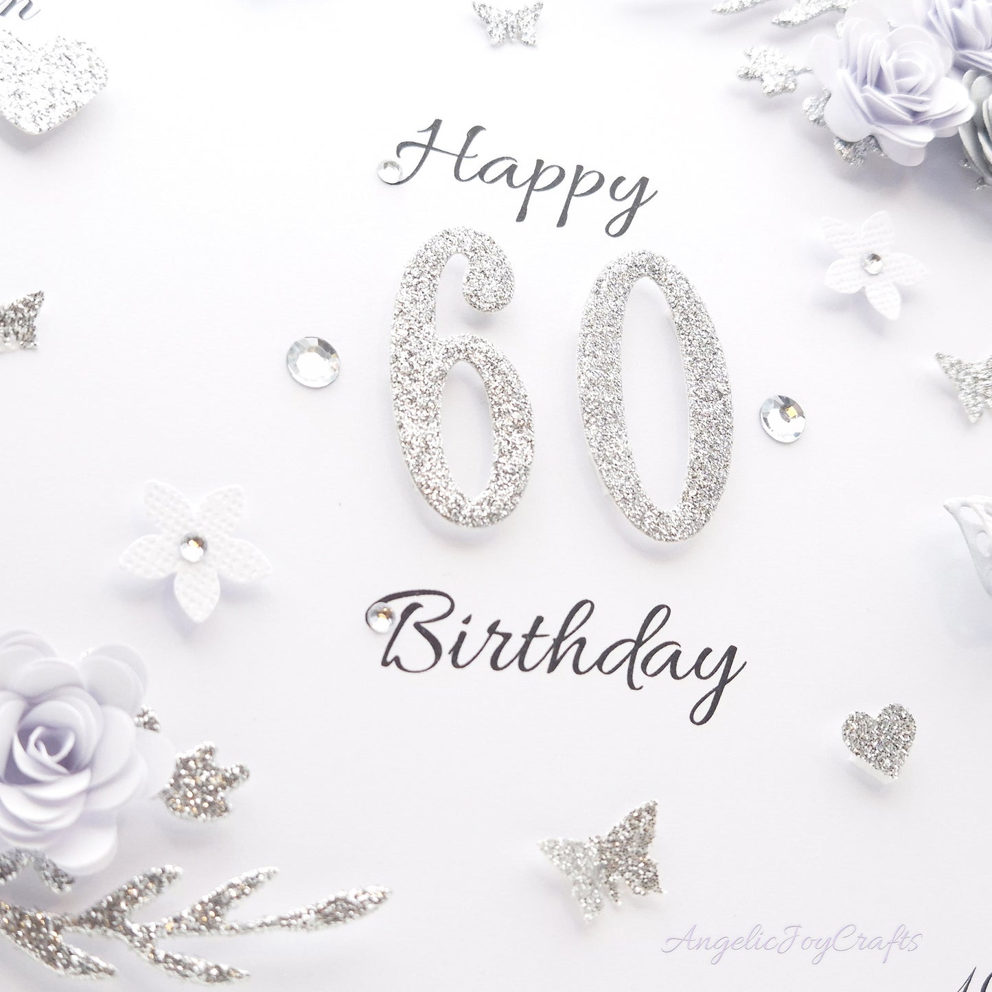 Handmade Personalised 3D Birthday Card with Floral Branches & Butterflies + Complimentary Gift Box | Birthday | Mother's Day