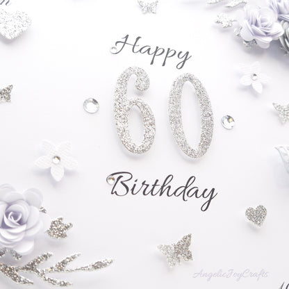 Handmade Personalised 3D Birthday Card with Floral Branches & Butterflies + Complimentary Gift Box | Birthday | Mother's Day