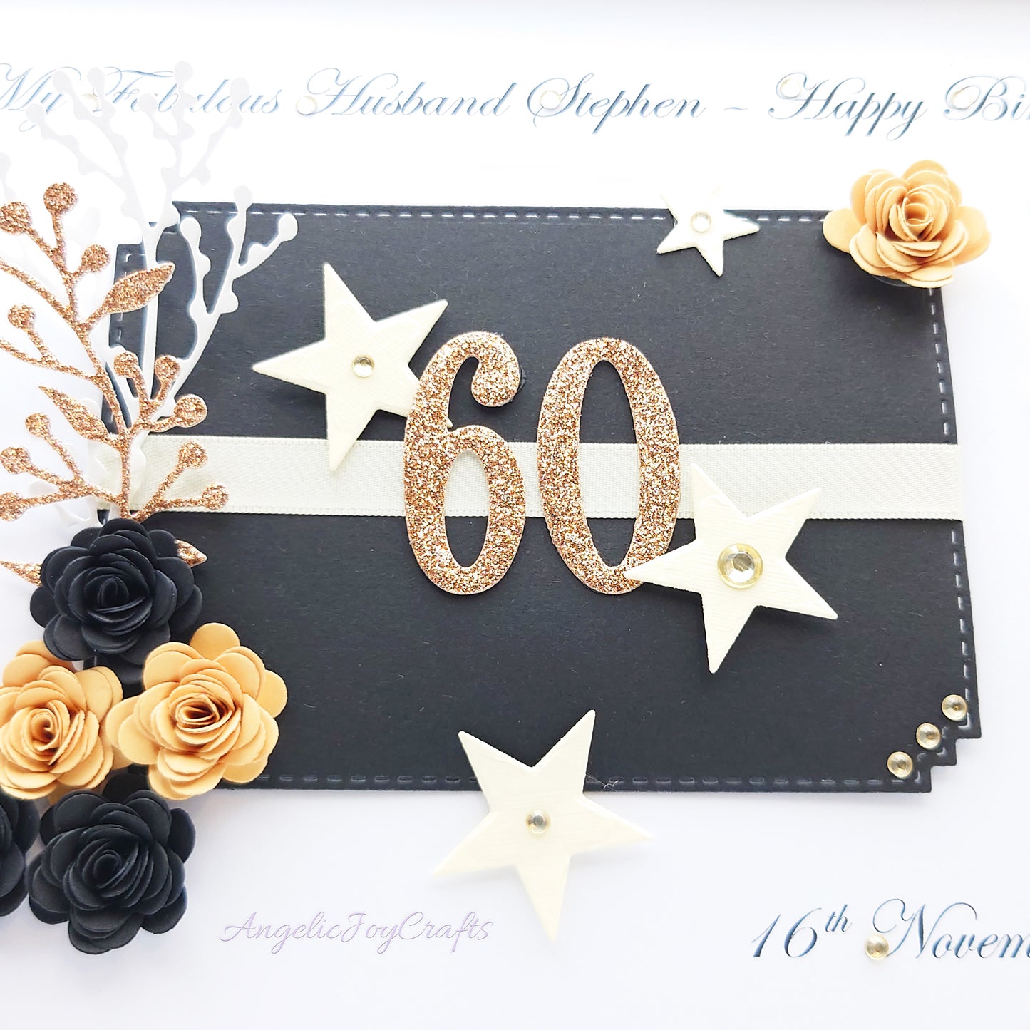 Handmade Personalised 3D Birthday Card with a Floral Plaque + Complimentary Gift Box | Birthday | Birthday for Him
