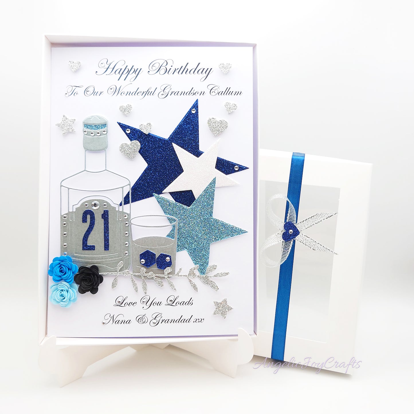 Handmade Personalised 3D Birthday Card with a Drink & Stars + Complimentary Gift Box | Birthday | Birthday for Him