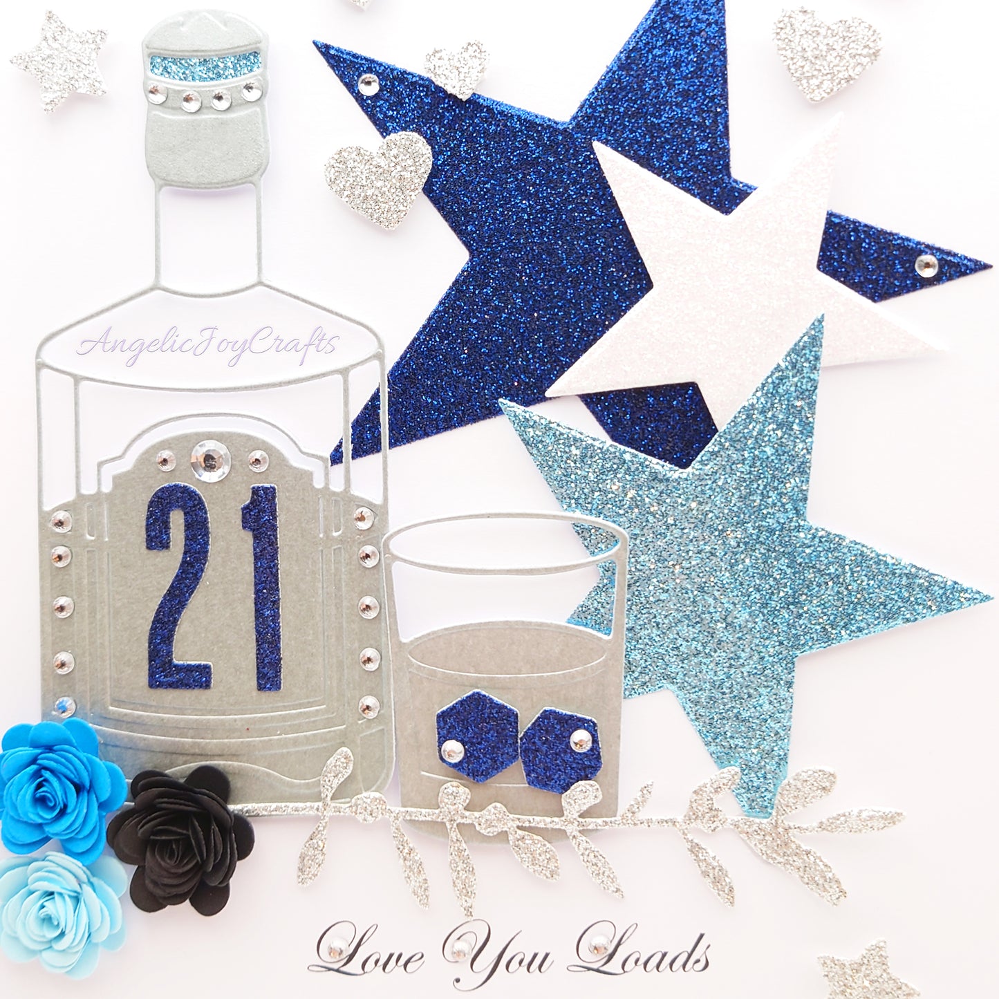 Handmade Personalised 3D Birthday Card with a Drink & Stars + Complimentary Gift Box | Birthday | Birthday for Him