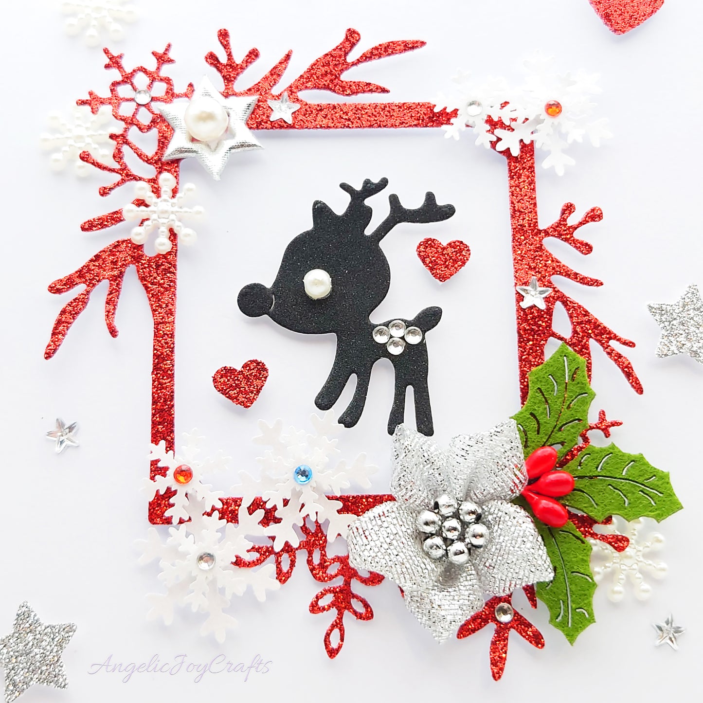 Handmade Personalised 3D Christmas Card with Baby Deer + Complimentary Gift Box | Christmas | Noel | New Year