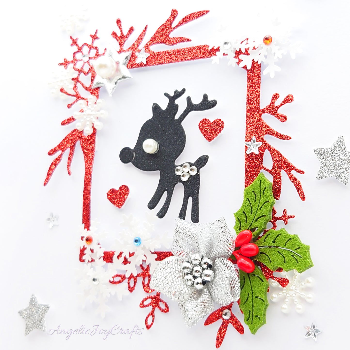 Handmade Personalised 3D Christmas Card with Baby Deer + Complimentary Gift Box | Christmas | Noel | New Year