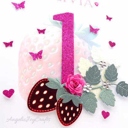 Handmade Personalised 3D Child Birthday Card with Berry Branch + Complimentary Gift Box | Baby Shower | Child Birthday | Baby Born | Birthday