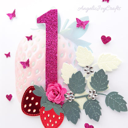 Handmade Personalised 3D Child Birthday Card with Berry Branch + Complimentary Gift Box | Baby Shower | Child Birthday | Baby Born | Birthday