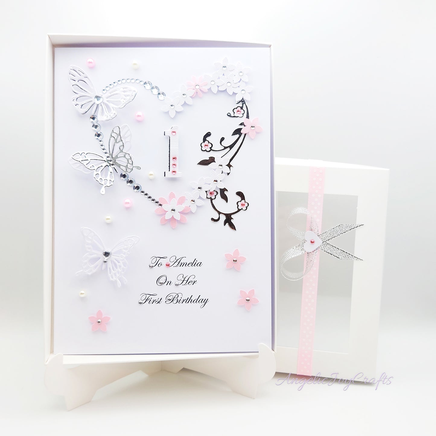 Handmade Personalised 3D Birthday Card with Flower Bouquet & Bow + Complimentary Gift Box | Birthday | Mother's Day