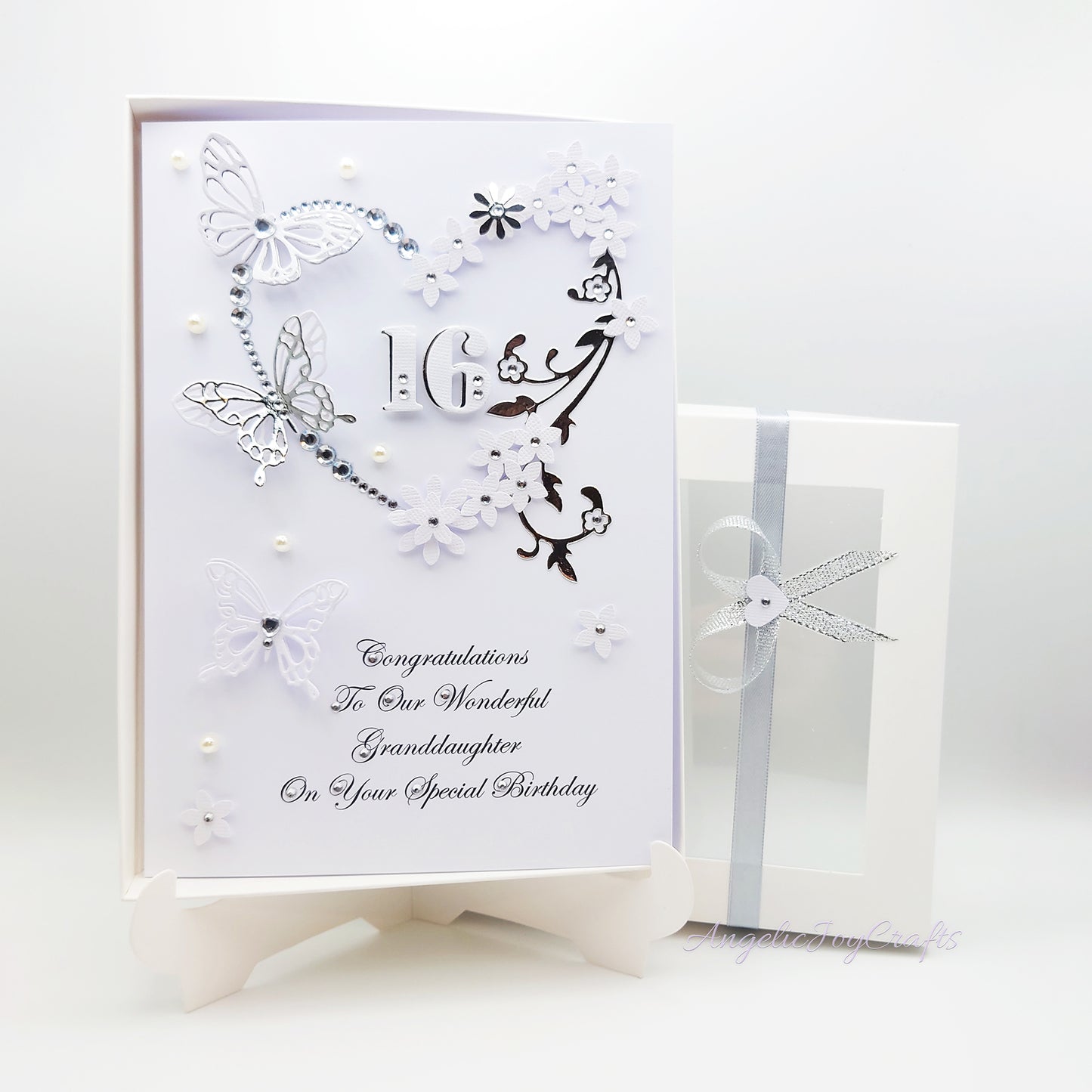 Handmade Personalised 3D Birthday Card with Flower Bouquet & Bow + Complimentary Gift Box | Birthday | Mother's Day