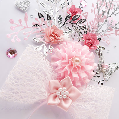 Handmade Personalised 3D Birthday Card with Bow & Floral Bush + Complimentary Gift Box | Birthday | Mother's Day