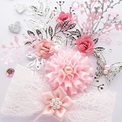 Handmade Personalised 3D Birthday Card with Bow & Floral Bush + Complimentary Gift Box | Birthday | Mother's Day