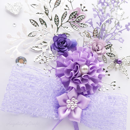 Handmade Personalised 3D Birthday Card with Bow & Floral Bush + Complimentary Gift Box | Birthday | Mother's Day