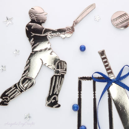 Handmade Personalised 3D Birthday Card with Cricket + Complimentary Gift Box | Birthday | Birthday for Him (Copy)