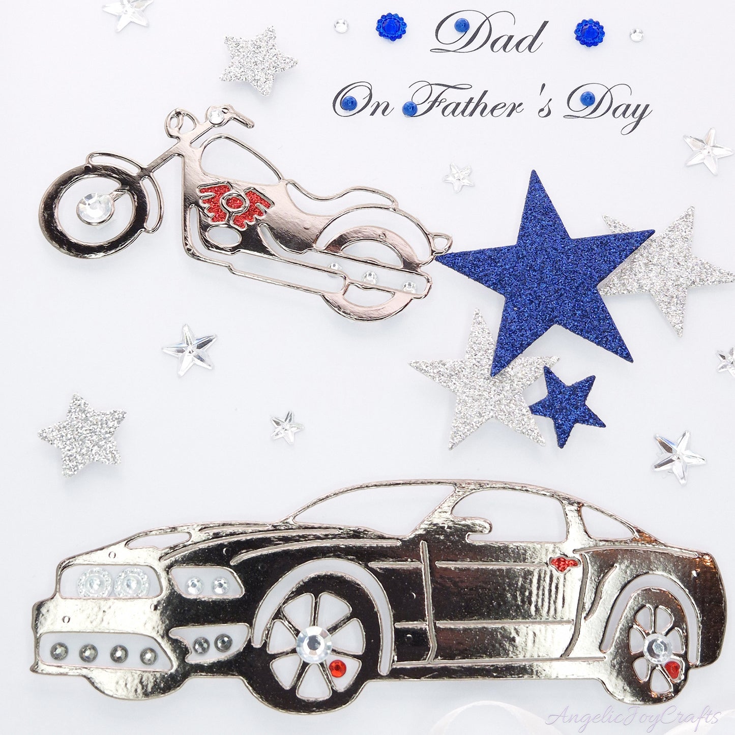 Handmade Personalised 3D Birthday Card with a Car & Motorbike + Complimentary Gift Box | Birthday | Birthday for Him