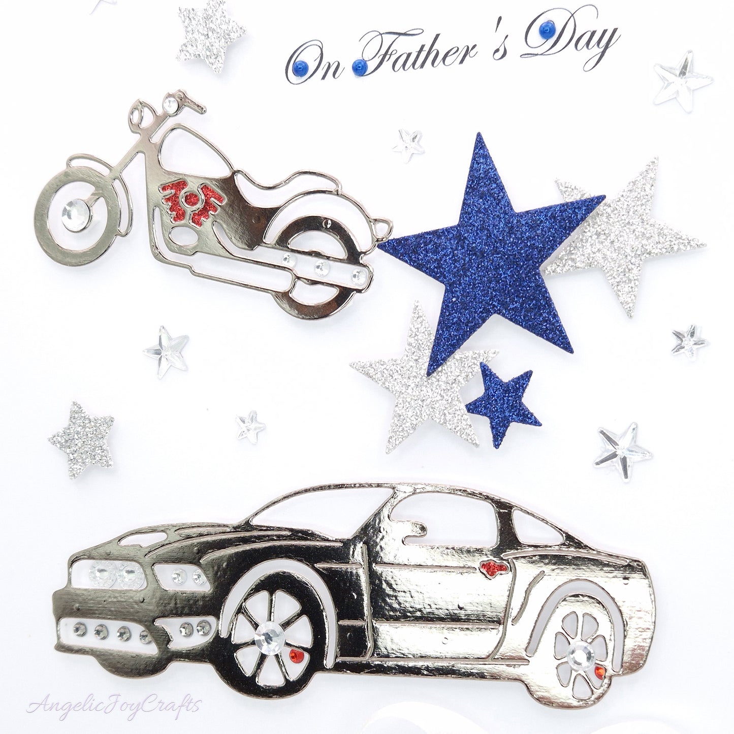 Handmade Personalised 3D Birthday Card with a Car & Motorbike + Complimentary Gift Box | Birthday | Birthday for Him