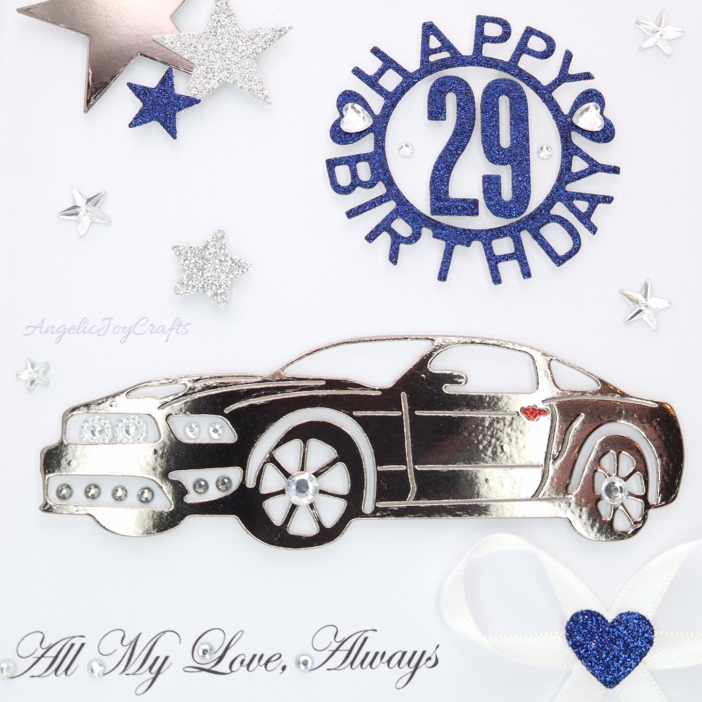 Handmade Personalised 3D Birthday Card with a Car & Stars + Complimentary Gift Box | Birthday | Birthday for Him