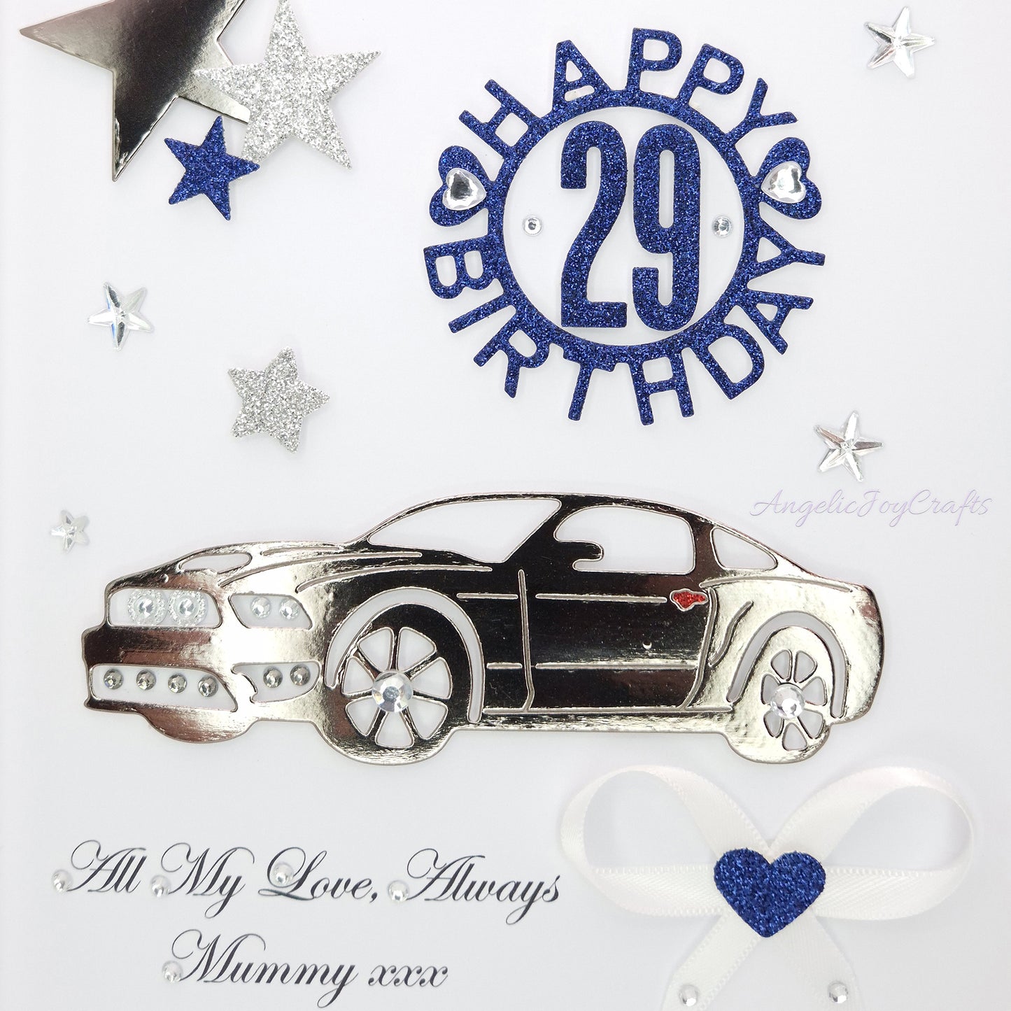 Handmade Personalised 3D Birthday Card with a Car & Stars + Complimentary Gift Box | Birthday | Birthday for Him