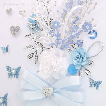 Handmade Personalised 3D Birthday Card with Flower Bouquet & Bow + Complimentary Gift Box | Birthday | Mother's Day