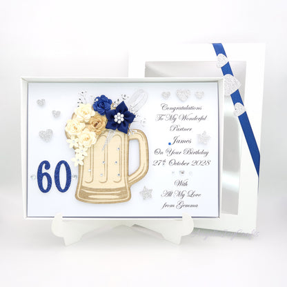 Handmade Personalised 3D Birthday Card with Beer Mug + Complimentary Gift Box | Birthday | Birthday for Him