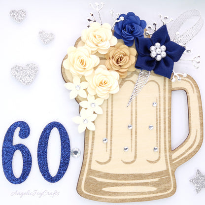 Handmade Personalised 3D Birthday Card with Beer Mug + Complimentary Gift Box | Birthday | Birthday for Him