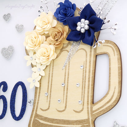 Handmade Personalised 3D Birthday Card with Beer Mug + Complimentary Gift Box | Birthday | Birthday for Him