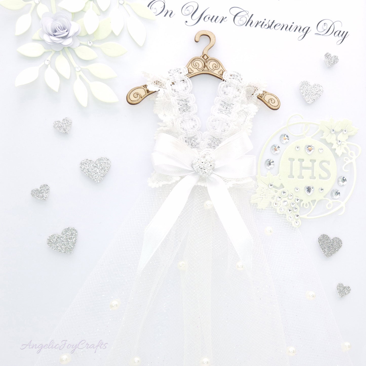 Large A4 Handmade Personalised 3D Christening Card + Complimentary Gift Box | Christening | Baptism