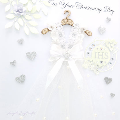 Large A4 Handmade Personalised 3D Christening Card + Complimentary Gift Box | Christening | Baptism