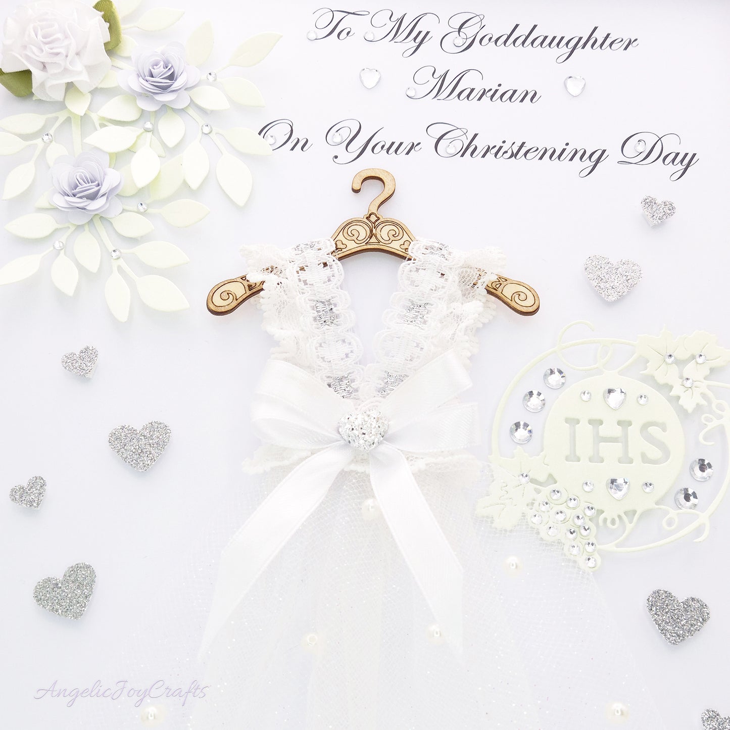 Large A4 Handmade Personalised 3D Christening Card + Complimentary Gift Box | Christening | Baptism