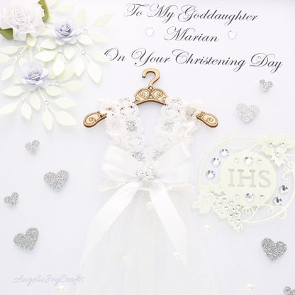 Large A4 Handmade Personalised 3D Christening Card + Complimentary Gift Box | Christening | Baptism